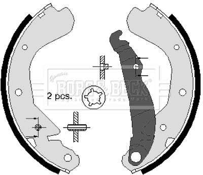 Zestaw szczęk hamulcowych BORG & BECK BBS6104