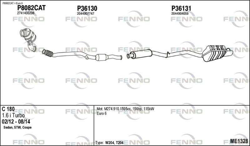 Układ wydechowy FENNO ME1328