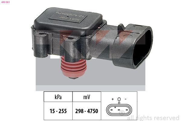 Czujnik ciśnienia powietrza, adaptacja wysokościowa KW 493 051
