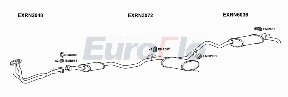 Układ wydechowy EUROFLO RN21202001C