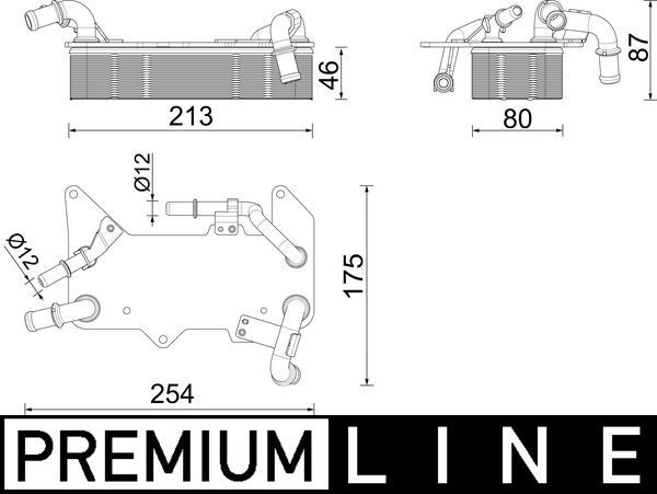 Chladič oleja automatickej prevodovky MAHLE CLC 287 000P