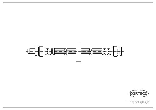 Przewód hamulcowy elastyczny CORTECO 19033589