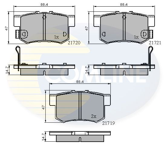 Zestaw klocków hamulcowych, hamulce tarczowe COMLINE CBP3445