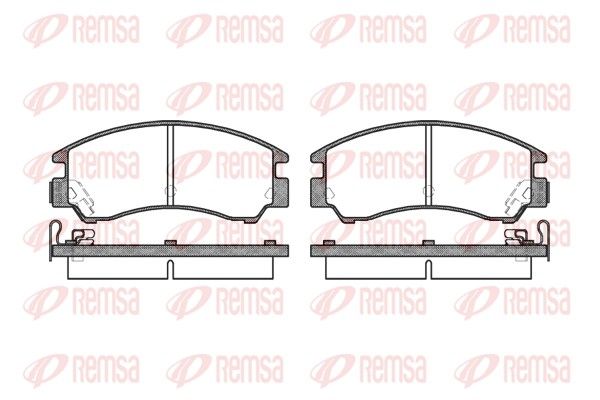 Zestaw klocków hamulcowych, hamulce tarczowe REMSA 0191.04