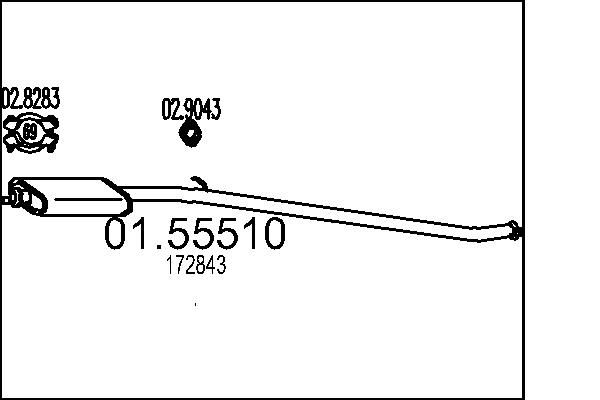Tłumik środkowy MTS 01.55510