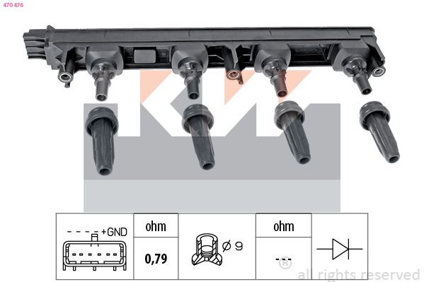 Cewka zapłonowa KW 470 476