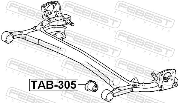 Levně Zavěšení, tělo nápravy FEBEST TAB-305
