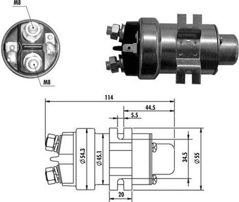 Elektromagnetický spínač, startér MAGNETI MARELLI 940113050019