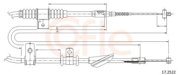 Tažné lanko, parkovací brzda COFLE 17.2522
