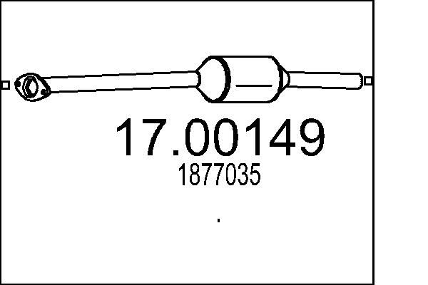 Filtr sadzy / filtr cząstek stałych, układ wydechowy MTS 1877035