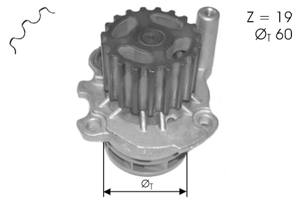 Pompe à eau, refroidissement du moteur