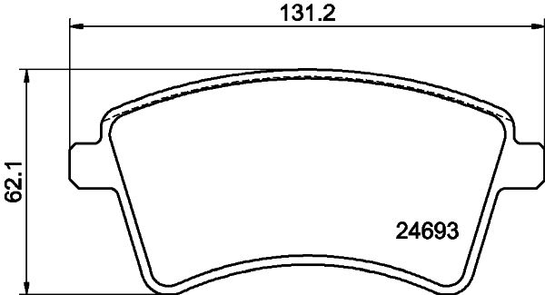 Sada brzdových platničiek kotúčovej brzdy HELLA PAGID 8DB 355 013-961