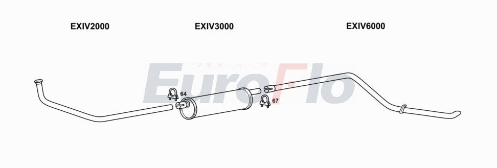 Układ wydechowy EUROFLO IVDAI25D7018B