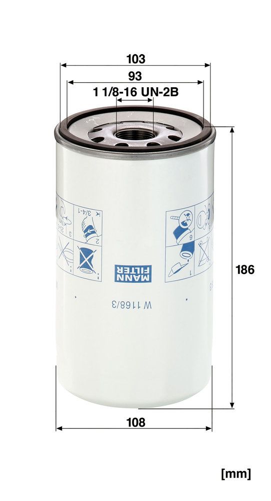 Levně Olejový filtr MANN-FILTER W 1168/3
