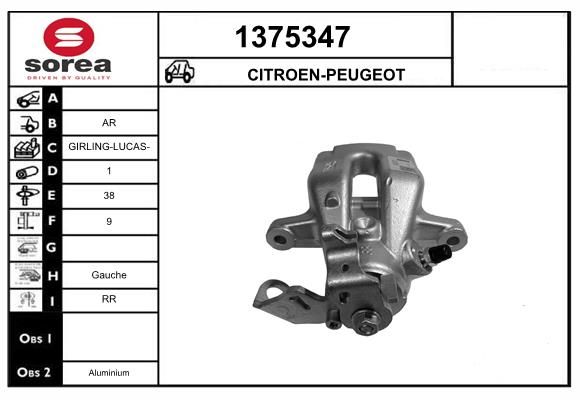 ETRIER DE FREIN - CITROEN-PEUGEOT / AR