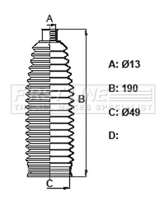 Zestaw osłon, układ kierowniczy FIRST LINE FSG3449