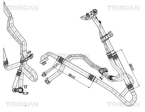 conducta presiune variabila,aer conditionat TRISCAN 9010 81009