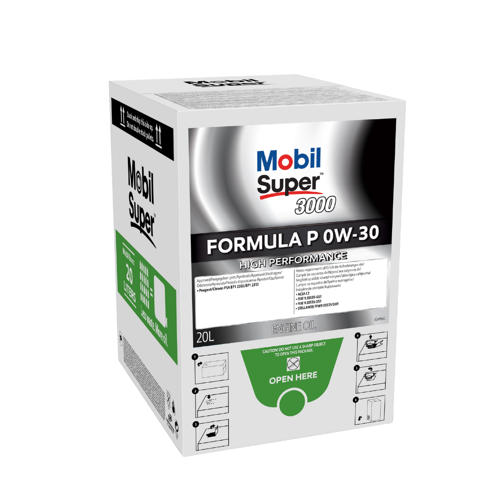 Motorový olej Mobil Super 3000 Formula P 0W-30, 20L - Bag in box
