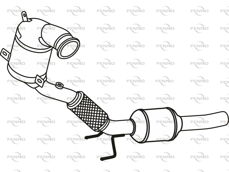 Filtr sadzy / filtr cząstek stałych, układ wydechowy FENNO 5Q0254504PX