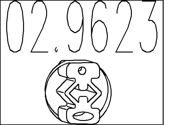 tampon cauciuc,amortizor esapament MTS 02.9623