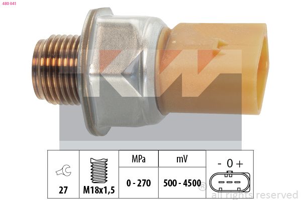 Czujnik, ciśnienie paliwa KW 480041