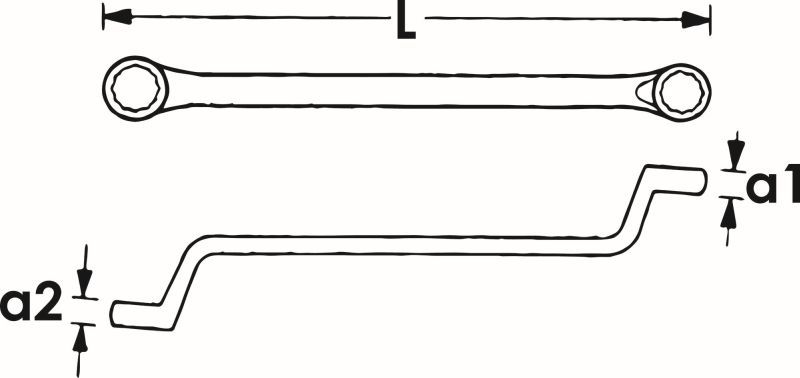 Clé polygonale double