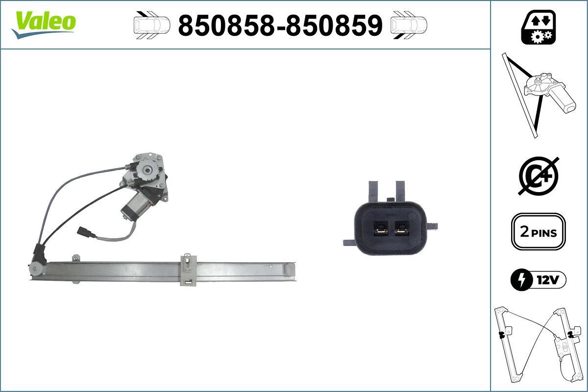 Mecanism actionare geam VALEO 850859