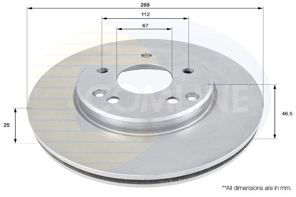 Tarcza hamulcowa COMLINE ADC1603V