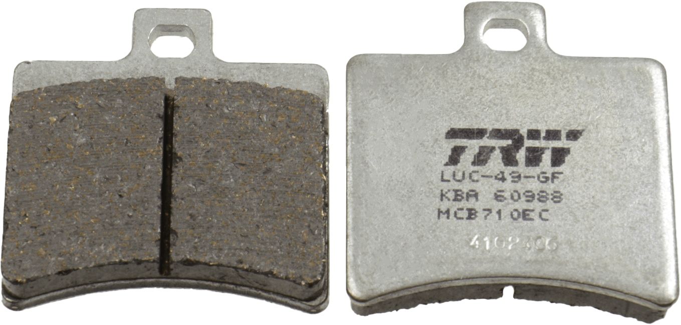 Levně Sada brzdových destiček, kotoučová brzda TRW MCB710EC