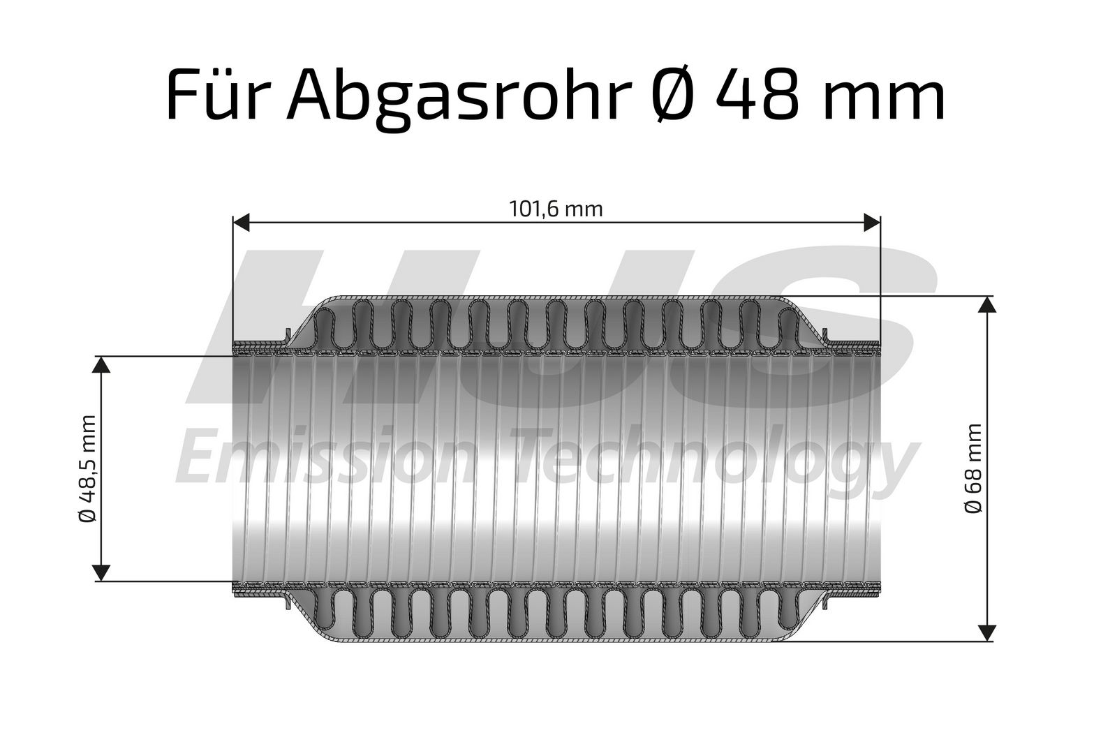 Levně Flexibilní trubka, výfukový systém HJS 83 00 8477