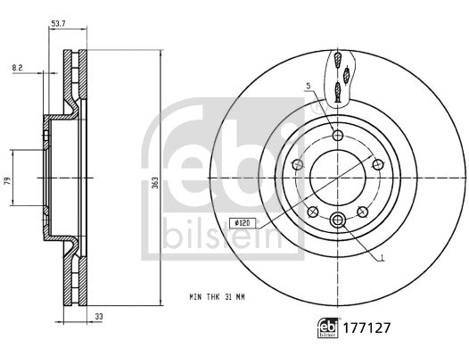 Tarcza hamulcowa FEBI BILSTEIN 177127