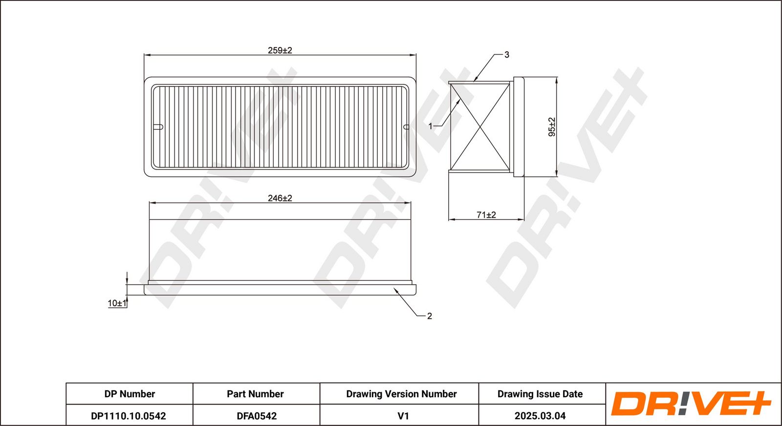 Filtru aer Dr!ve+ DP1110.10.0542