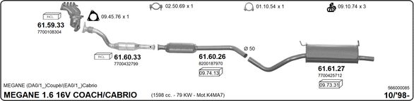 Układ wydechowy IMASAF 566000085