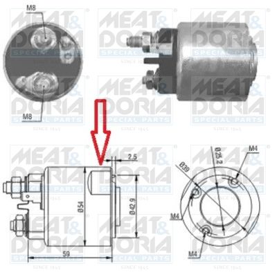 Włącznik elektromagnetyczny, rozrusznik MEAT & DORIA 46086