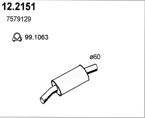 Tłumik przedni ASSO 12.2151