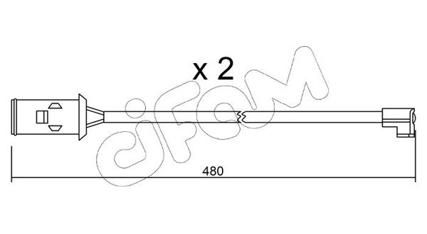 Styk ostrzegawczy, zużycie okładzin hamulcowych CIFAM SU.101K