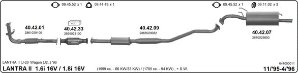 Układ wydechowy IMASAF 647000011