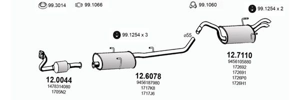 Układ wydechowy ASSO ART2838