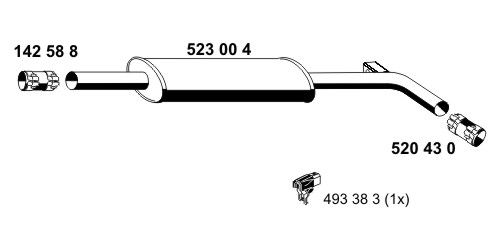 Tłumik środkowy ERNST 523004