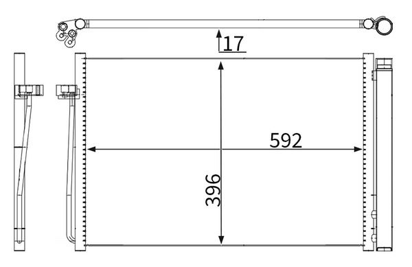 Condensator, climatizare MAHLE AC 344 000S