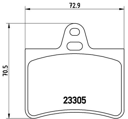 Zestaw klocków hamulcowych, hamulce tarczowe BREMBO P 61 073