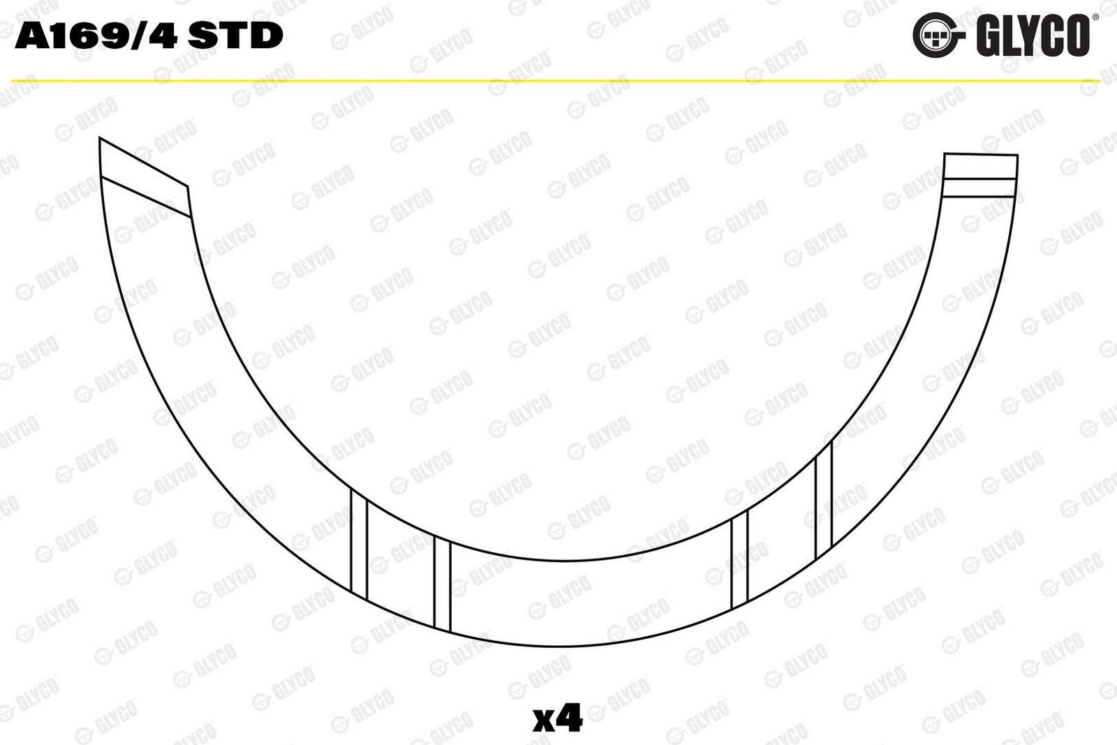 Saiba distantier, arbore cotit GLYCO A169/4 STD