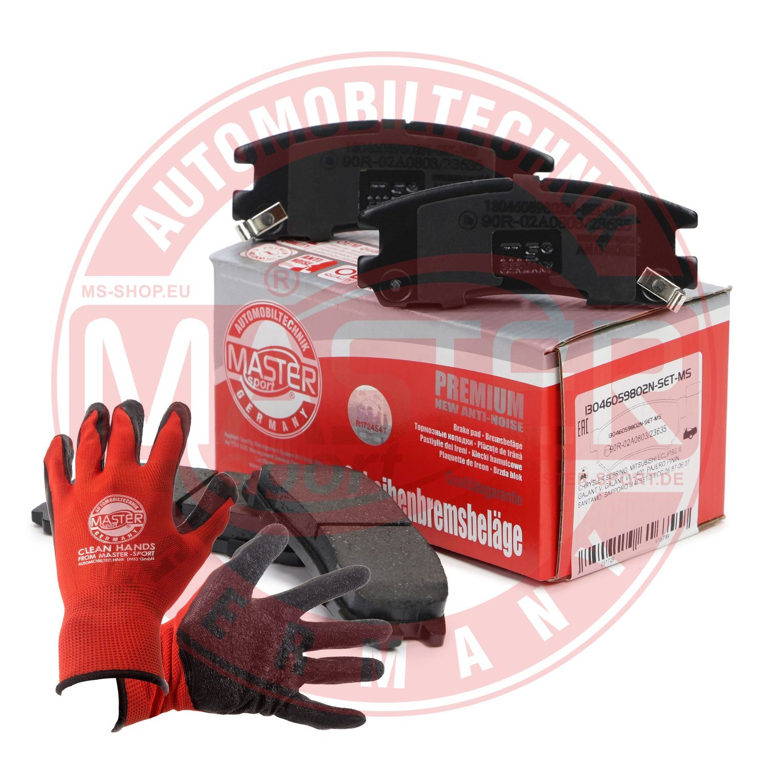 Zestaw klocków hamulcowych, hamulce tarczowe MASTER-SPORT GERMANY 13046059802N-SET-MSP