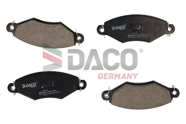 Zestaw klocków hamulcowych, hamulce tarczowe DACO GERMANY 323735