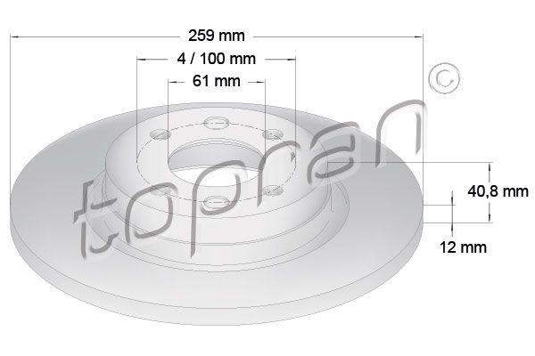 Tarcza hamulcowa TOPRAN 701 771