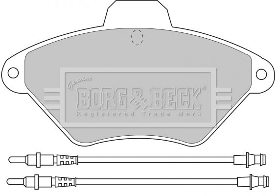 Zestaw klocków hamulcowych, hamulce tarczowe BORG & BECK BBP1468
