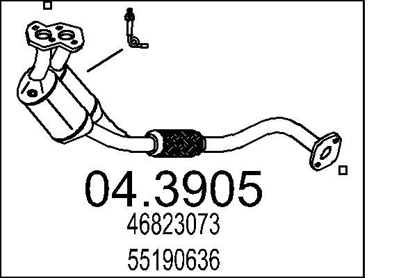 Katalizator MTS 55190636