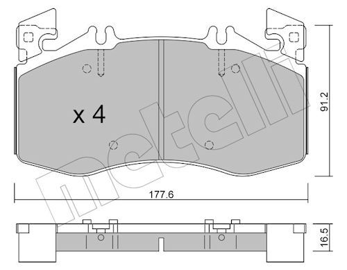 set placute frana,frana disc METELLI 22-1270-0