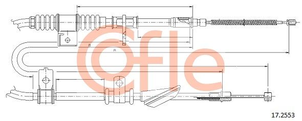 Cięgło, hamulec postojowy COFLE 17.2553
