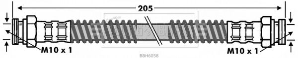 Przewód hamulcowy elastyczny BORG & BECK BBH6058